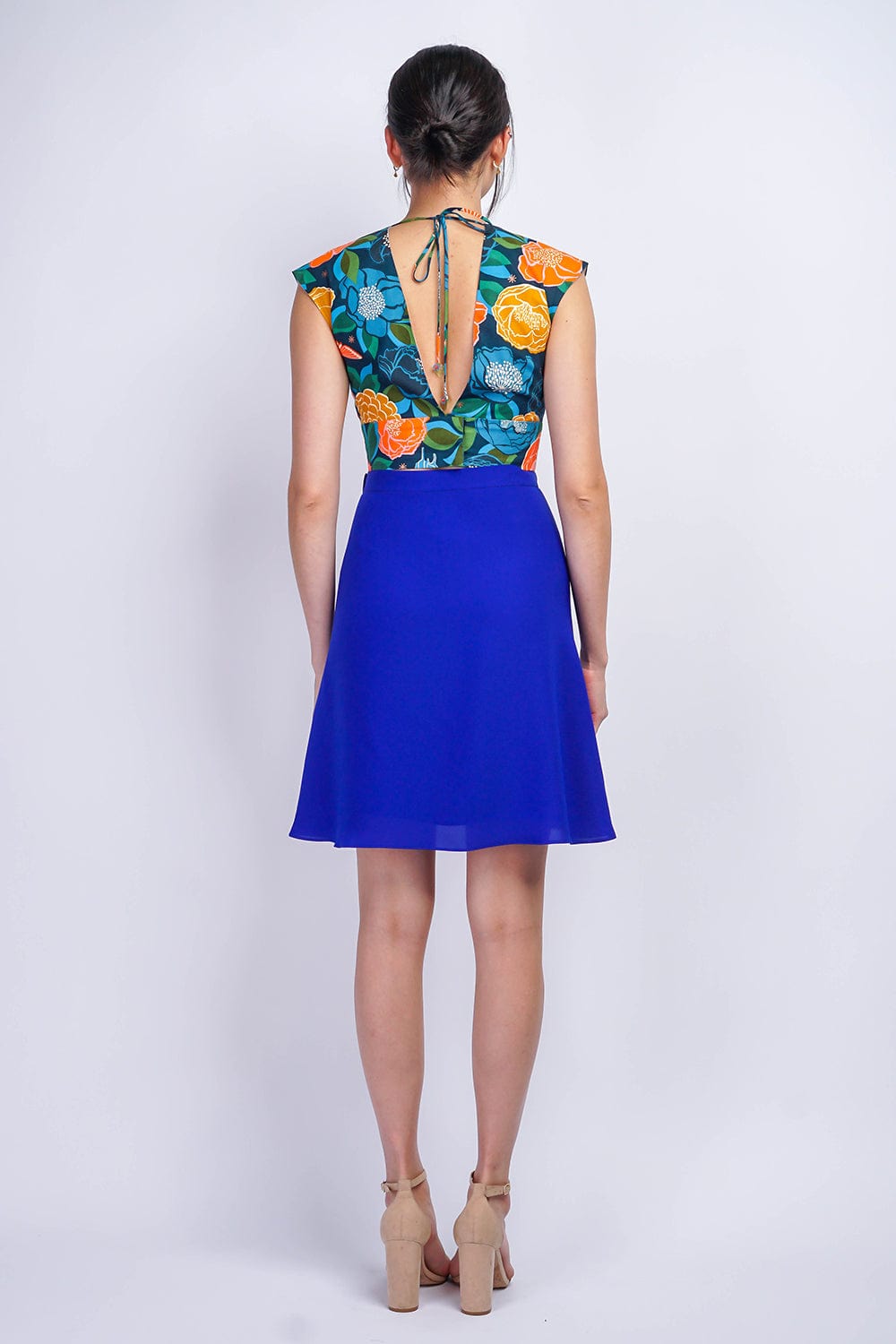 BOTTOMS Cobalt Wrapped Kree Skirt - Chloe Dao