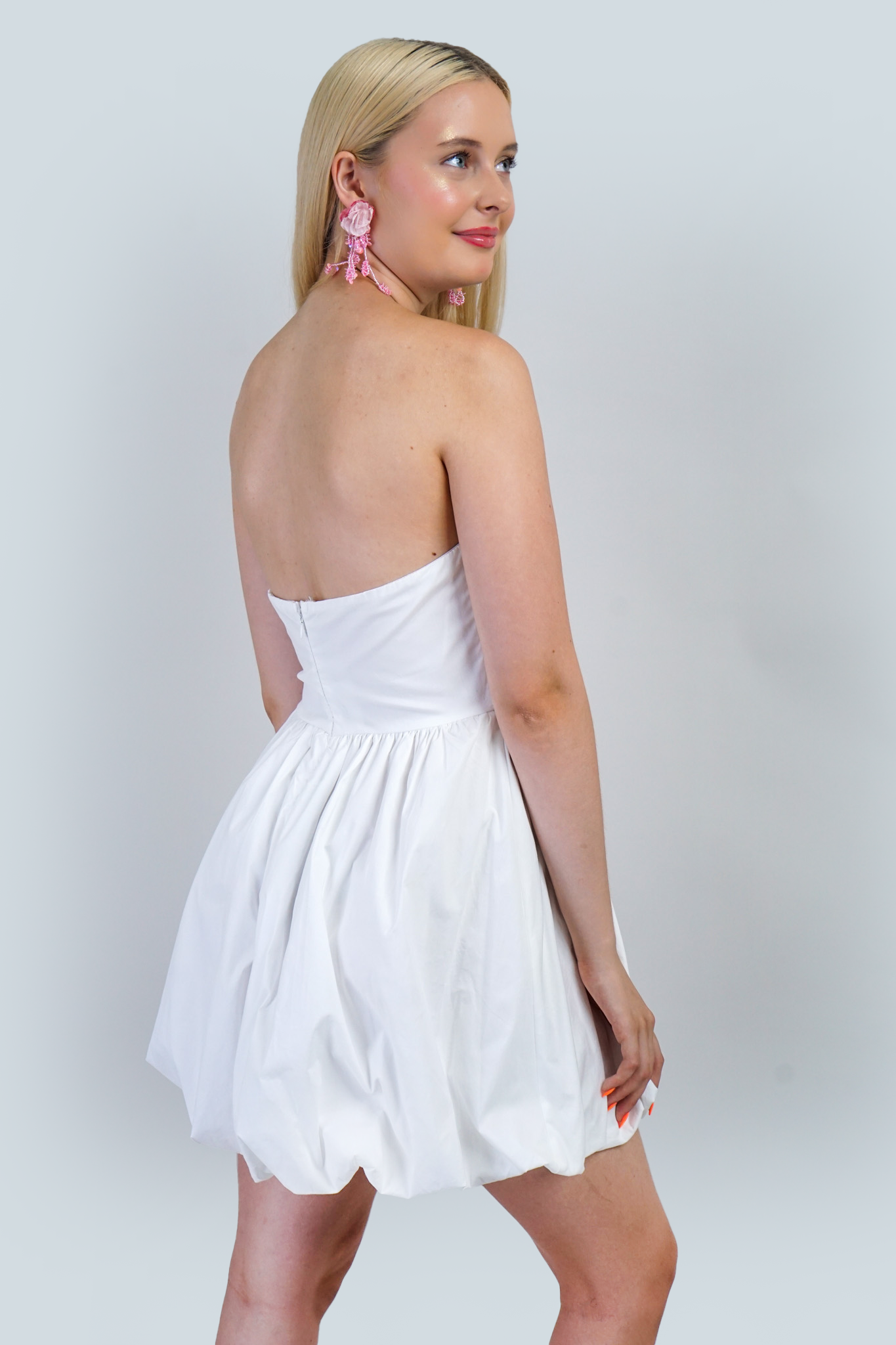 White Strapless Tube Dress