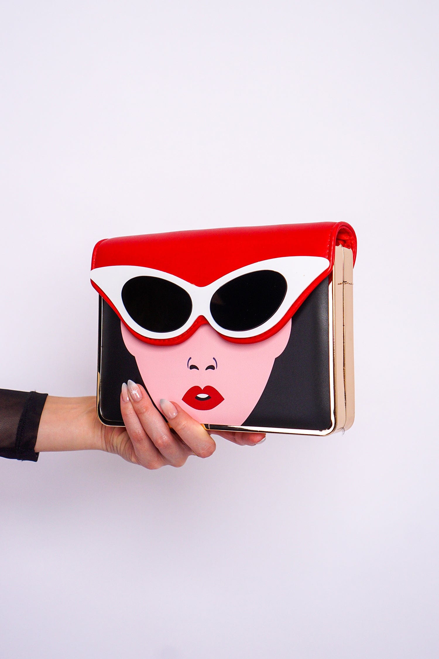 DCD CLUTCHES Red Sunglass Women Clutch Bag