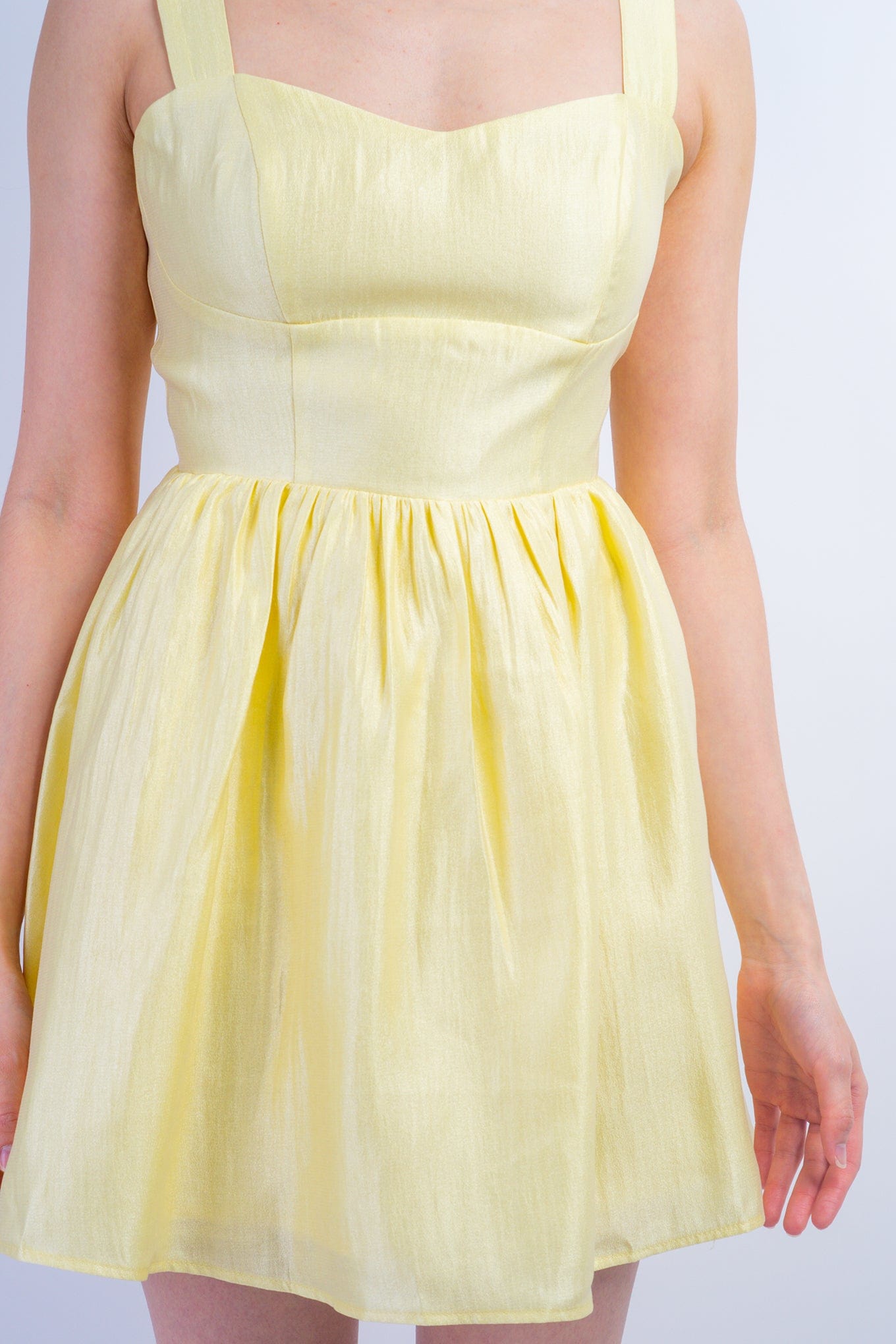 DCD DRESSES Pale Yellow Bow Dress