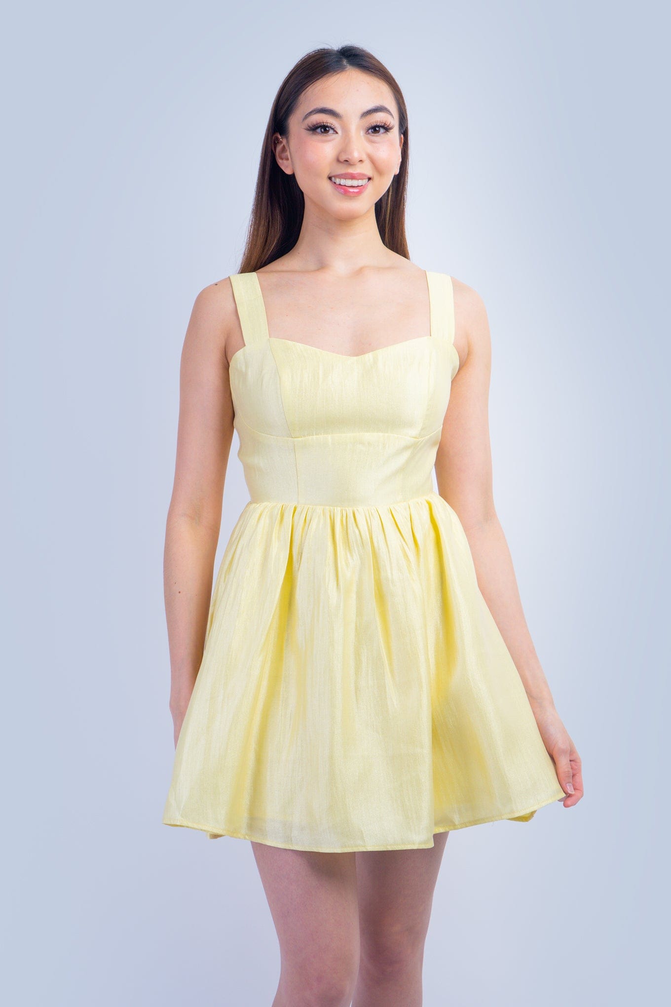 DCD DRESSES Pale Yellow Bow Dress