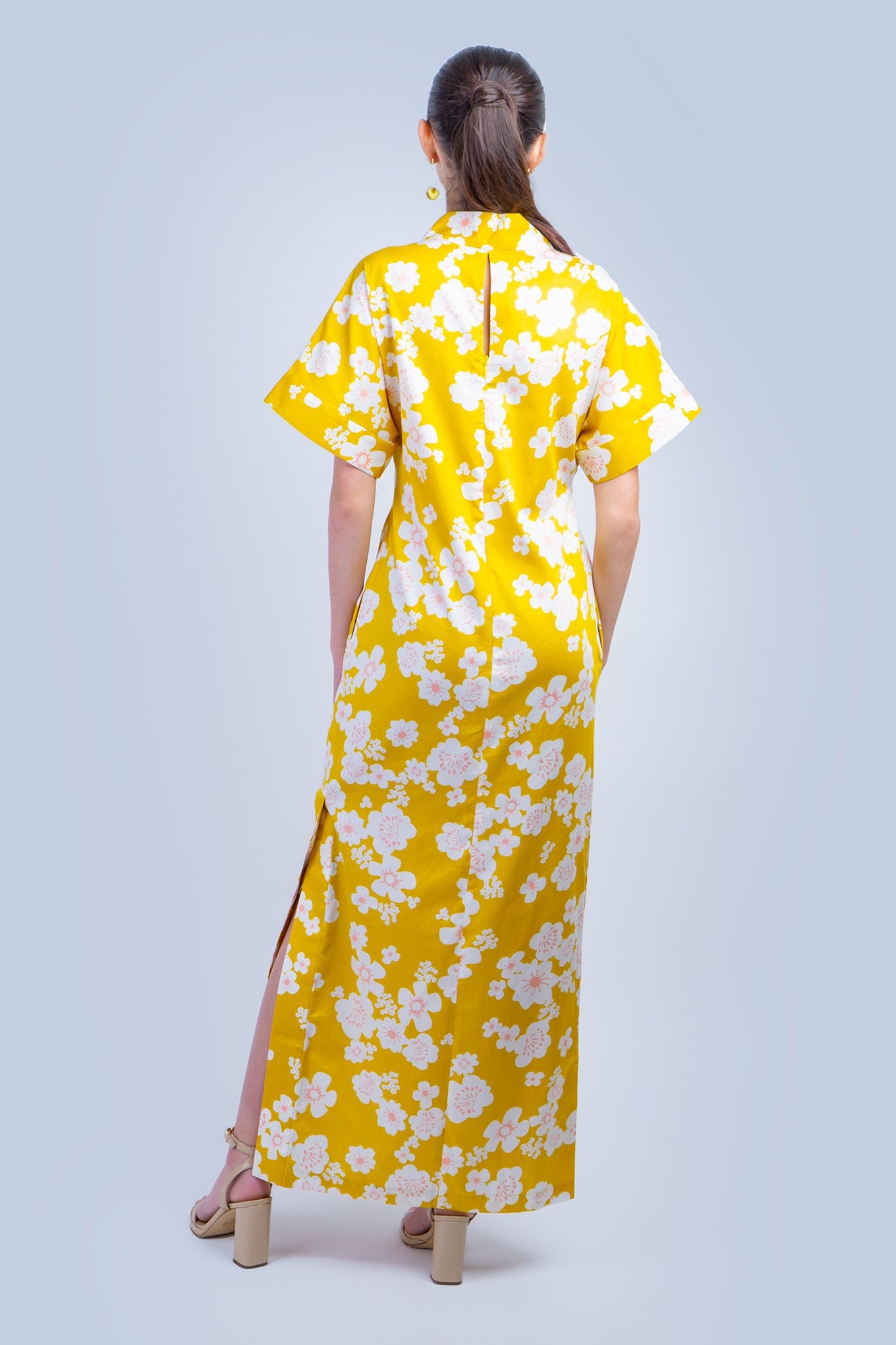 Chloe Dao DRESSES Yellow Sakura Cotton Kiko Kimono Dress