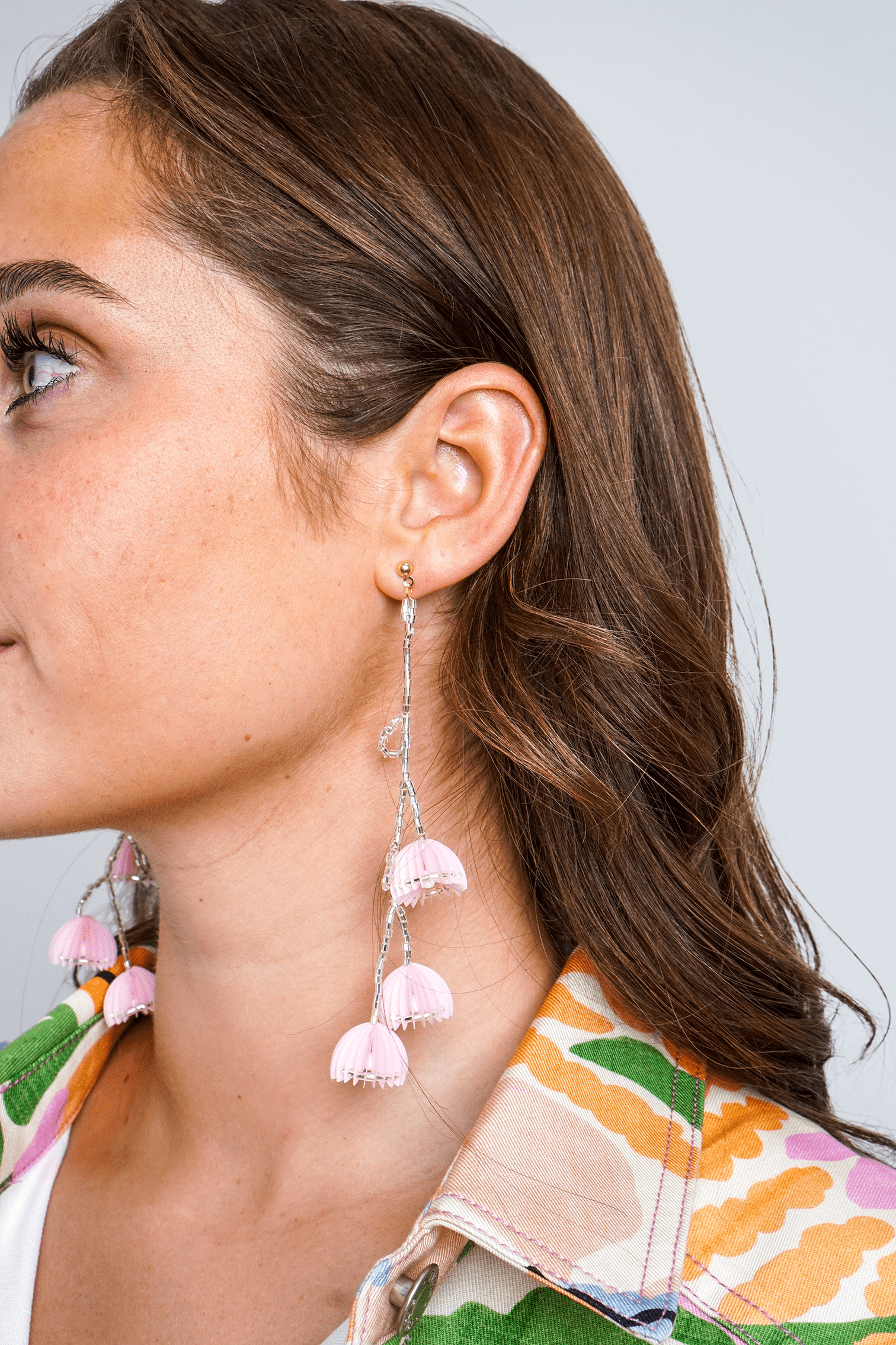 DCD EARRINGS Pink Jellyfish Tassel Earrings