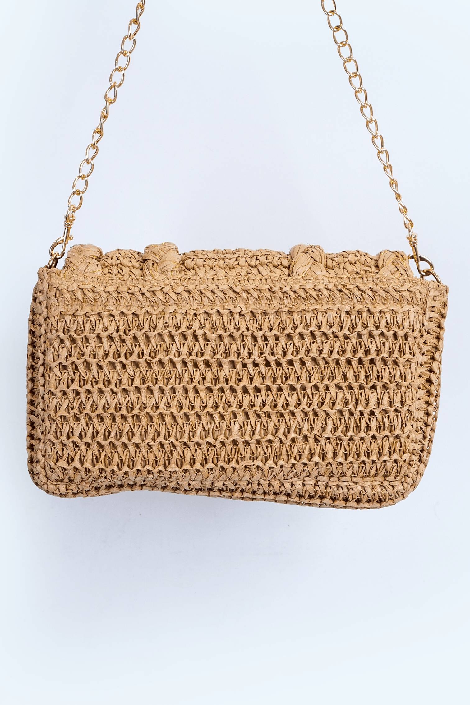 Chloe Dao HANDBAGS Beige Paper Straw Cross Body Bag