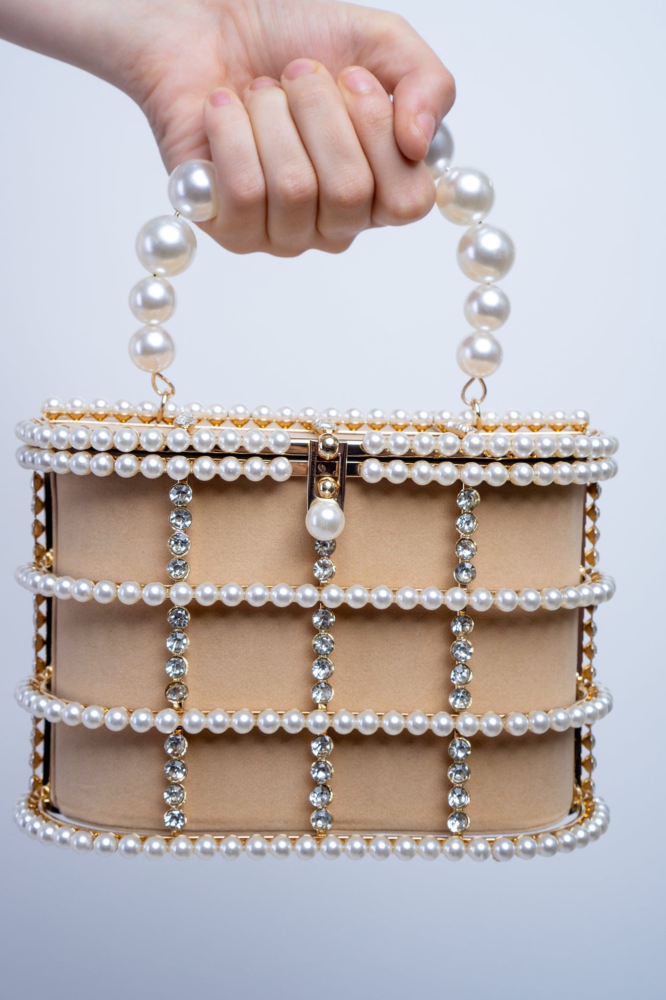 DCD HANDBAGS Ivory Pearl Crossbody Bag