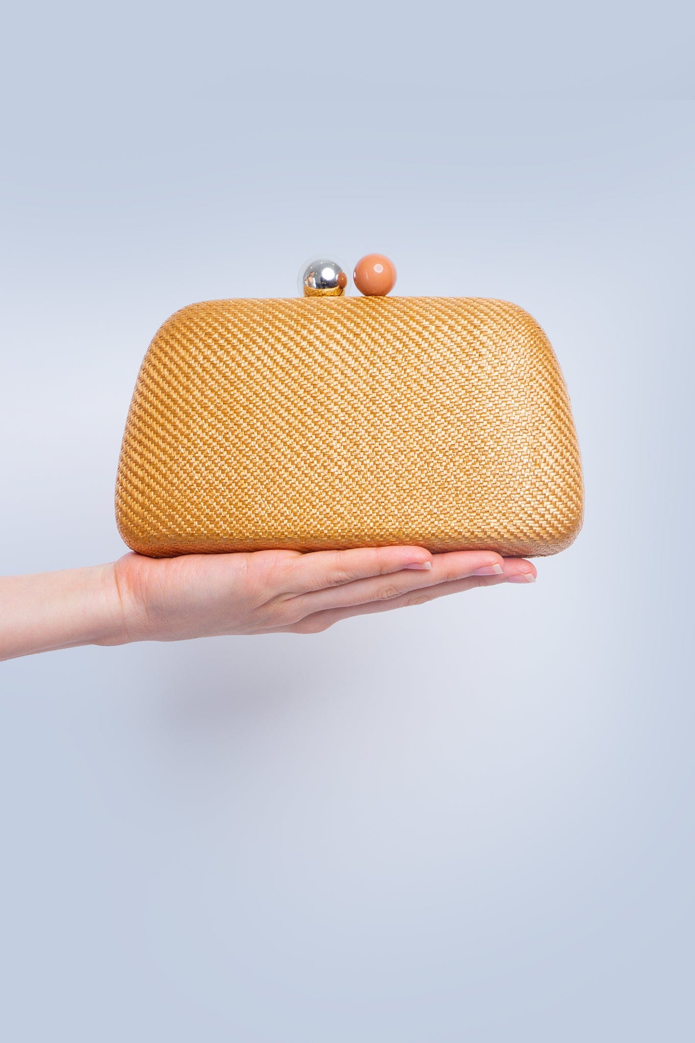 DCD HANDBAGS Wheat Textured Clutch