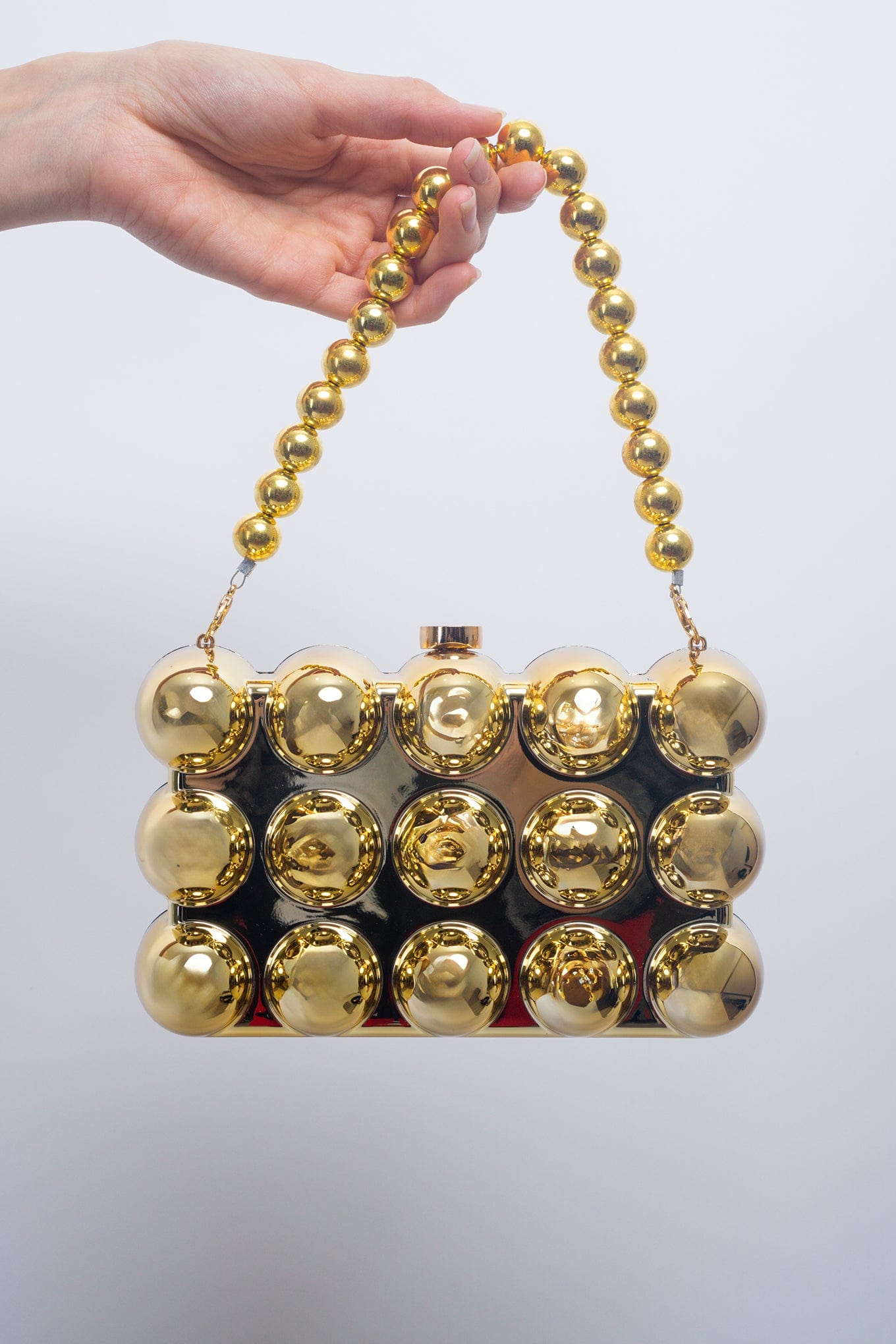 DCD HANDBAGS Yellow Gold Bubble Clutch