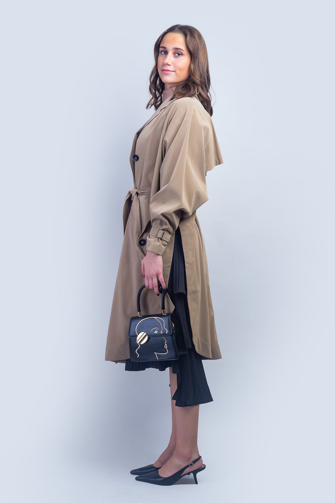 DCD JACKETS Khaki Classic Trench Coat