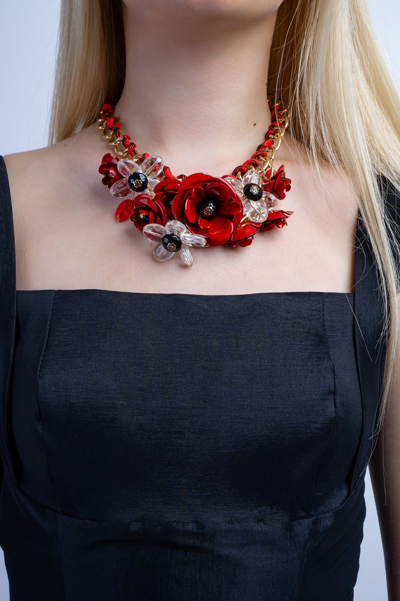 DCD NECKLACES Red Rose Necklace