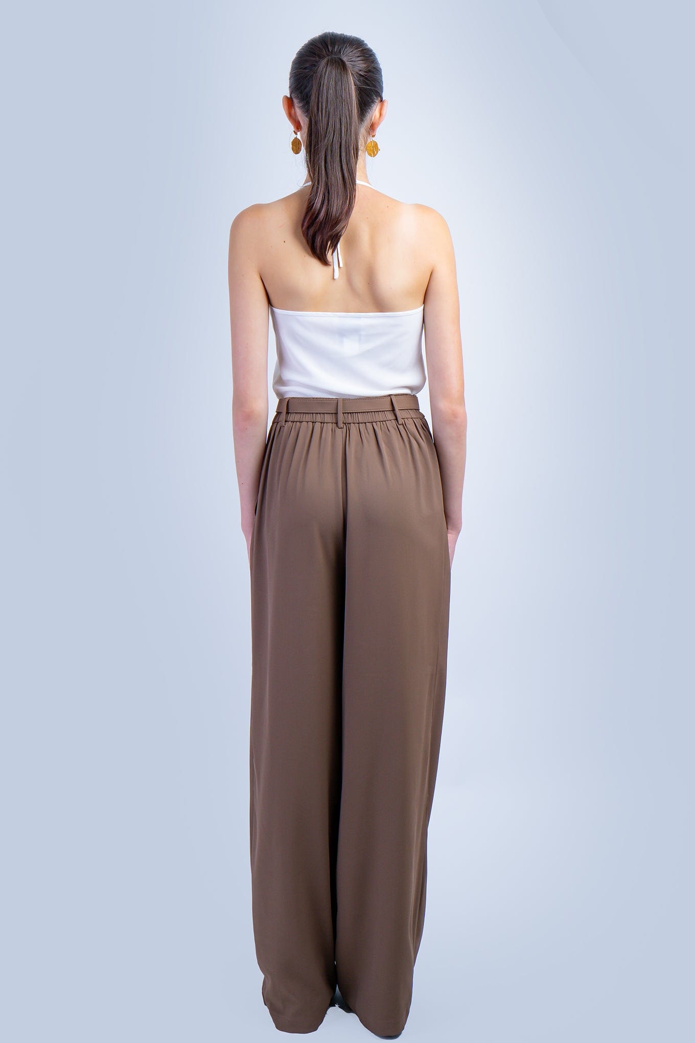 DCD PANTS Brown Pleated Front Trouser