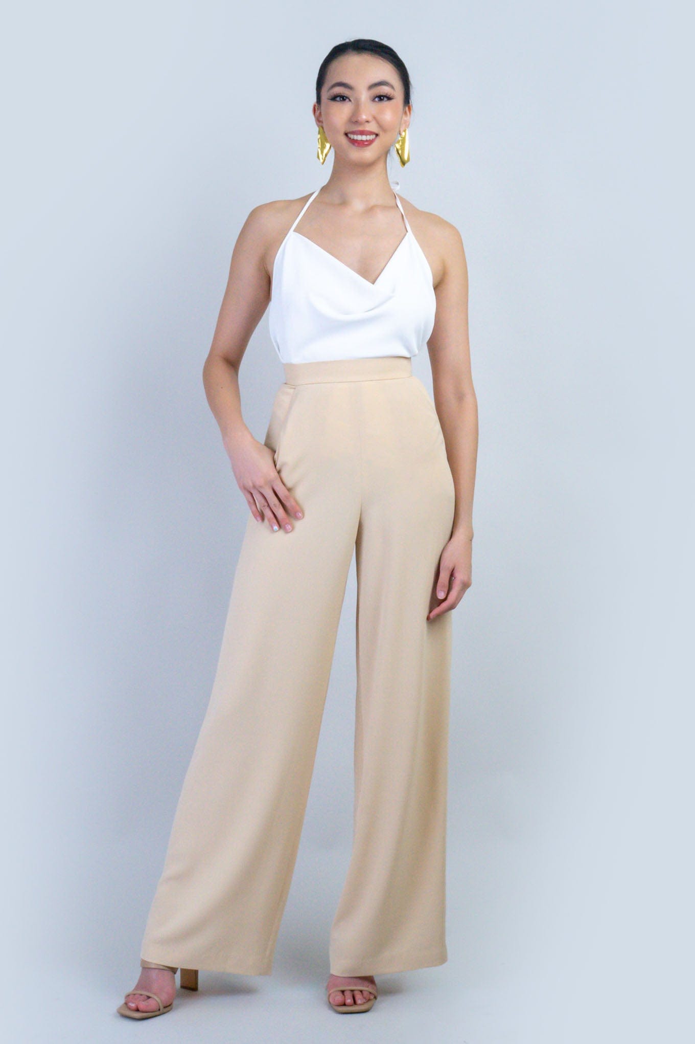 Chloe Dao PANTS Tan Straight Leg Cheryl Pants