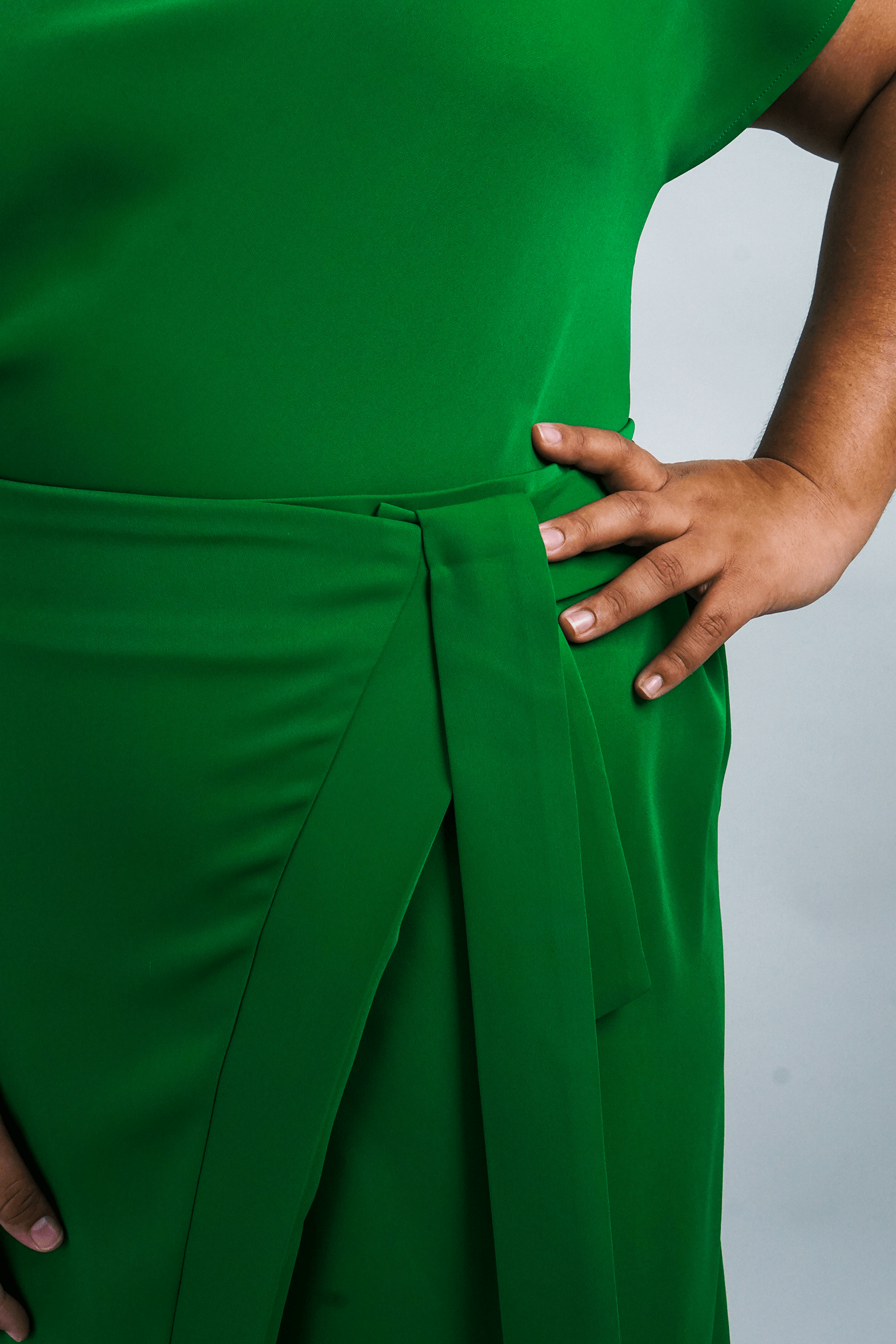 Chloe Dao SKIRTS Green Misha Wrapped Midi Skirt