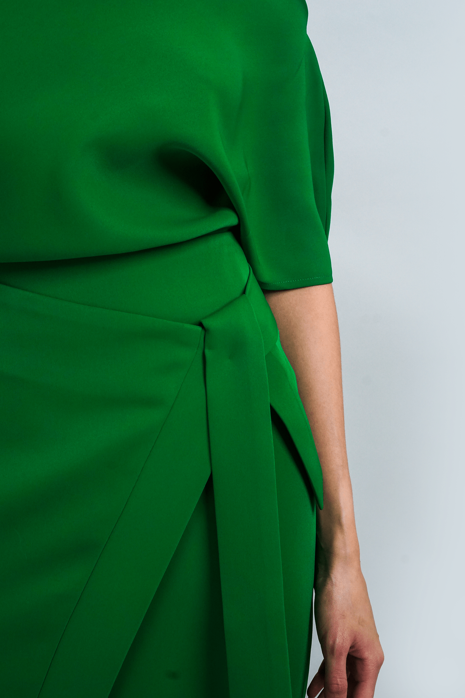 Chloe Dao SKIRTS Green Misha Wrapped Midi Skirt