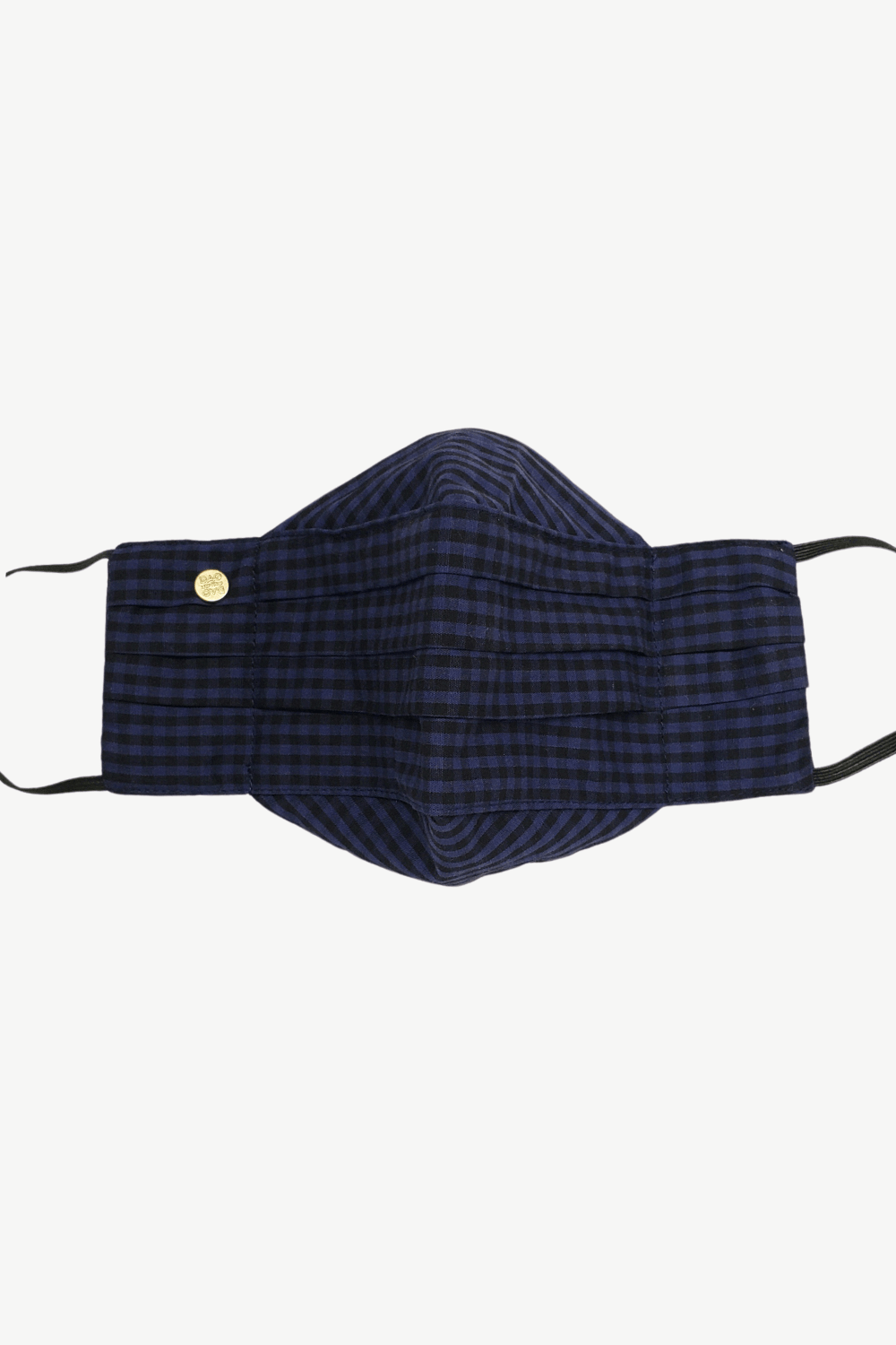 Safely Sip Face Masks Safely Sip Mask in Navy and Black Gingham - Chloe Dao